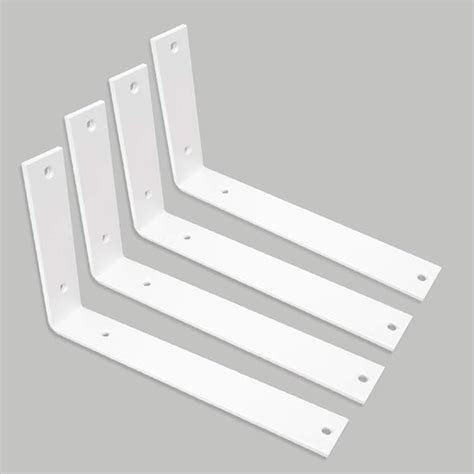 white l brackets for shelves